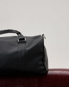 Men Noir Leather Duffel Bag #296