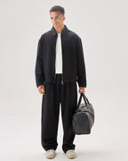Men Noir Leather Duffel Bag #296